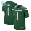 Mens New York Jets Number 1 Dad Nike Gotham Green Game Jersey stylepulseusa 1