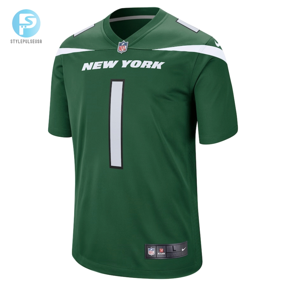 Mens New York Jets Number 1 Dad Nike Gotham Green Game Jersey 