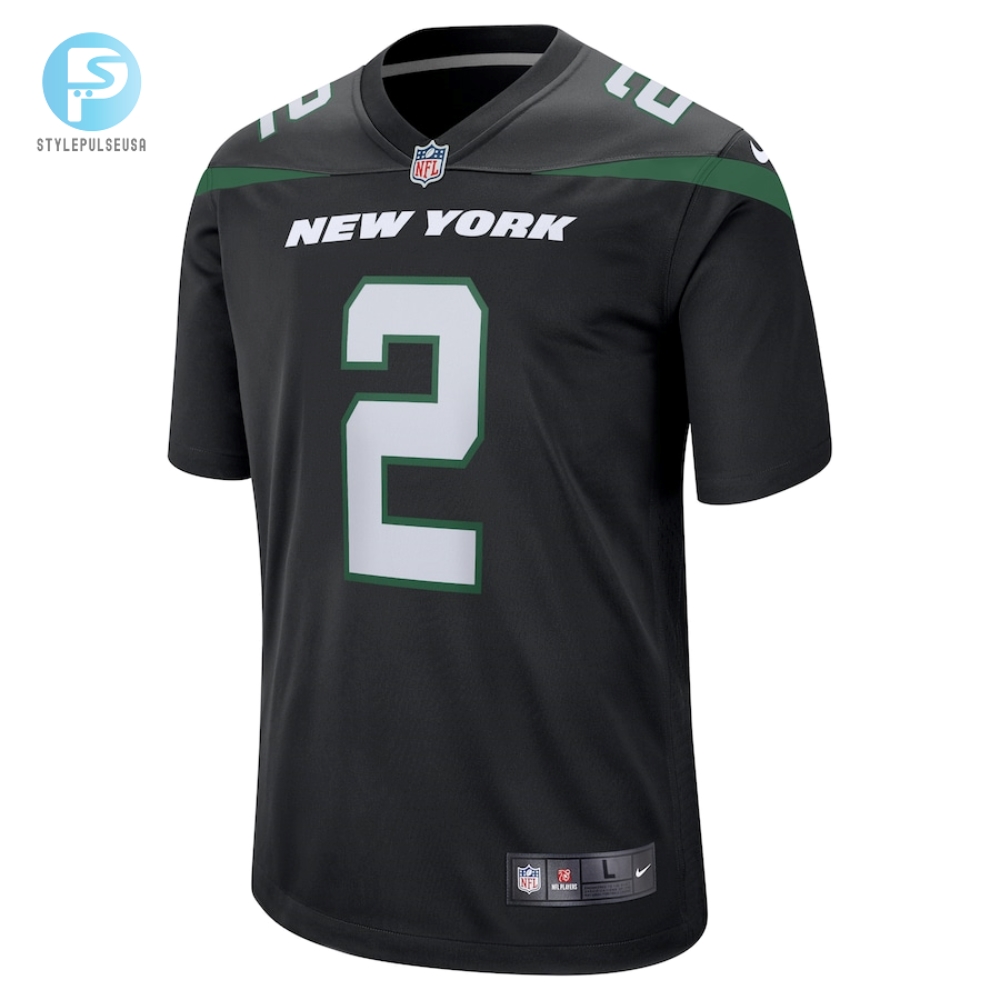 Youth New York Jets Zach Wilson Nike Black Game Jersey 