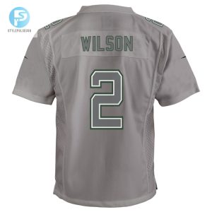 Youth New York Jets Zach Wilson Nike Gray Atmosphere Game Jersey stylepulseusa 1 2