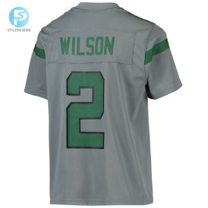 Youth New York Jets Zach Wilson Nike Gray Inverted Team Game Jersey stylepulseusa 1 2