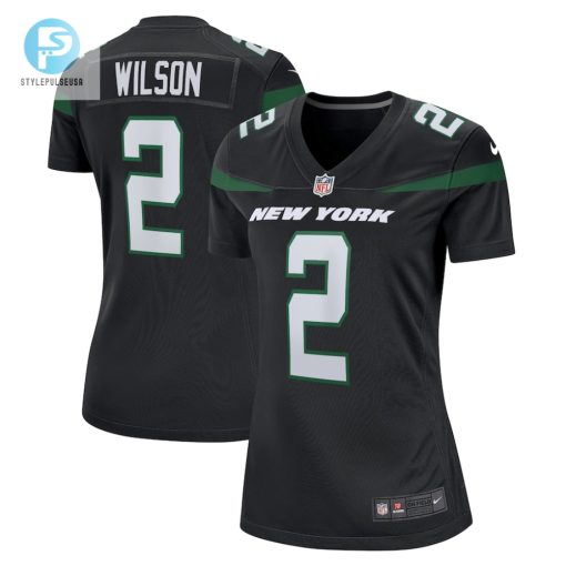 Womens New York Jets Zach Wilson Nike Black Player Jersey stylepulseusa 1