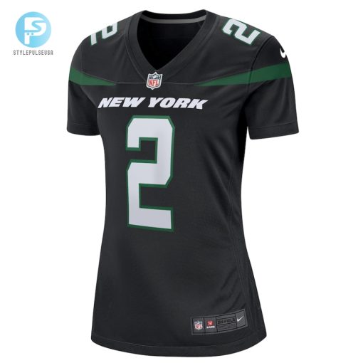 Womens New York Jets Zach Wilson Nike Black Player Jersey stylepulseusa 1 1