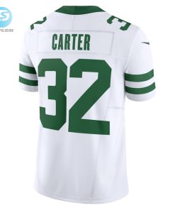Mens New York Jets Michael Carter Nike White Vapor F.U.S.E. Limited Jersey stylepulseusa 1 2