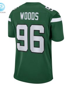 Mens New York Jets Al Woods Nike Gotham Green Game Jersey stylepulseusa 1 2