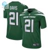 Mens New York Jets Ashtyn Davis Nike Gotham Green Game Player Jersey stylepulseusa 1