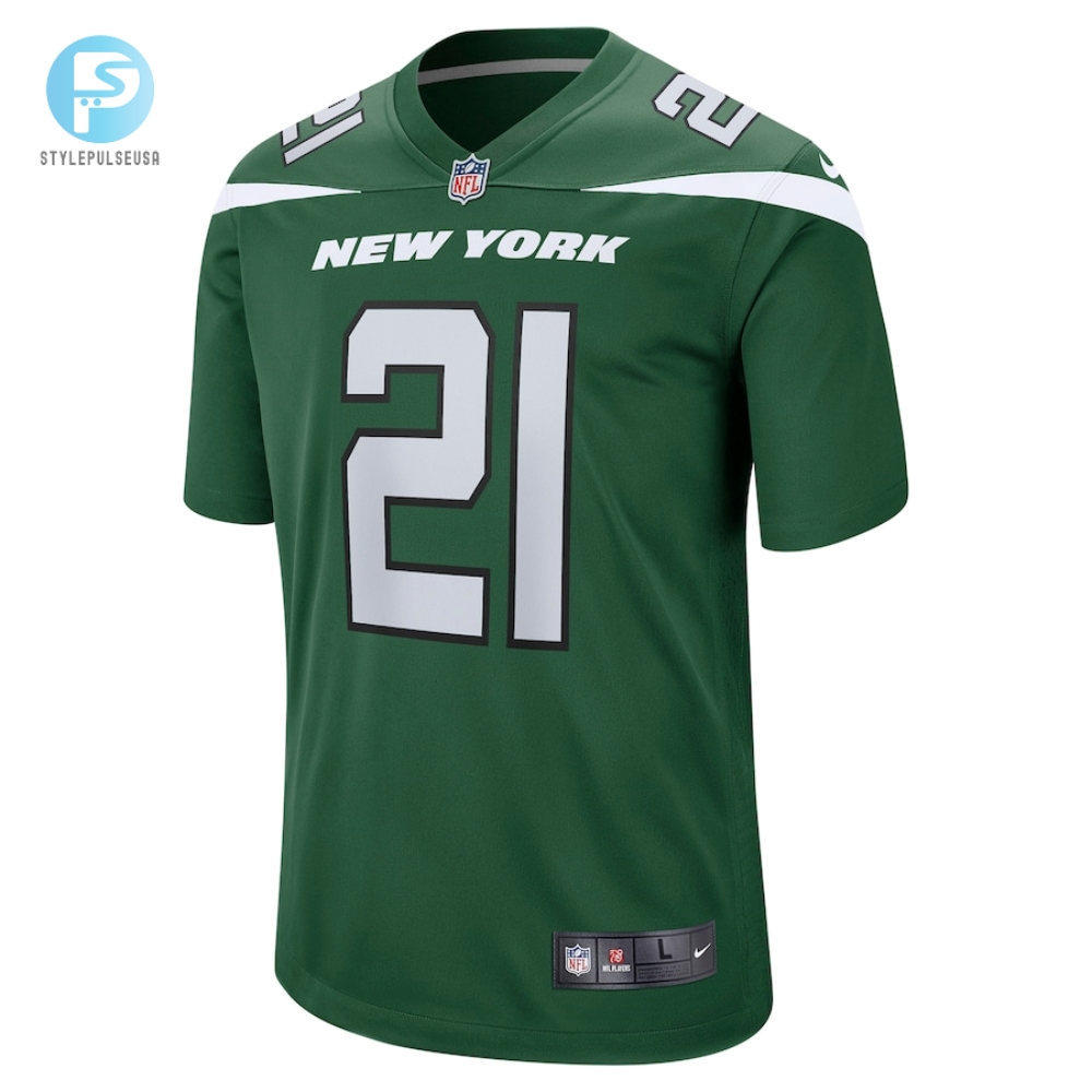 Mens New York Jets Ashtyn Davis Nike Gotham Green Game Player Jersey 
