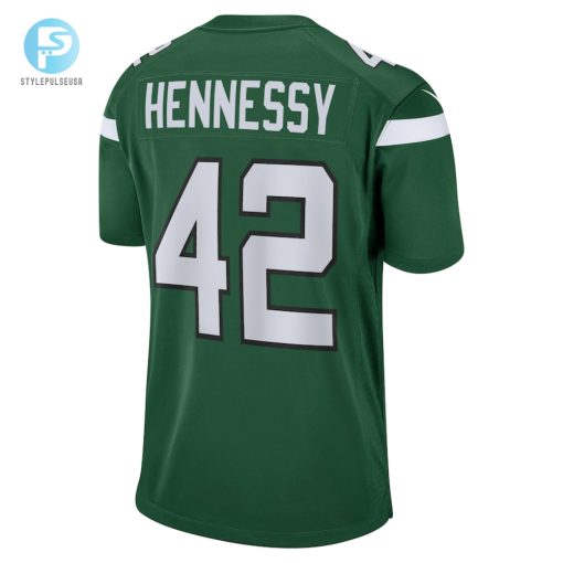 Mens New York Jets Thomas Hennessy Nike Gotham Green Game Jersey stylepulseusa 1 2