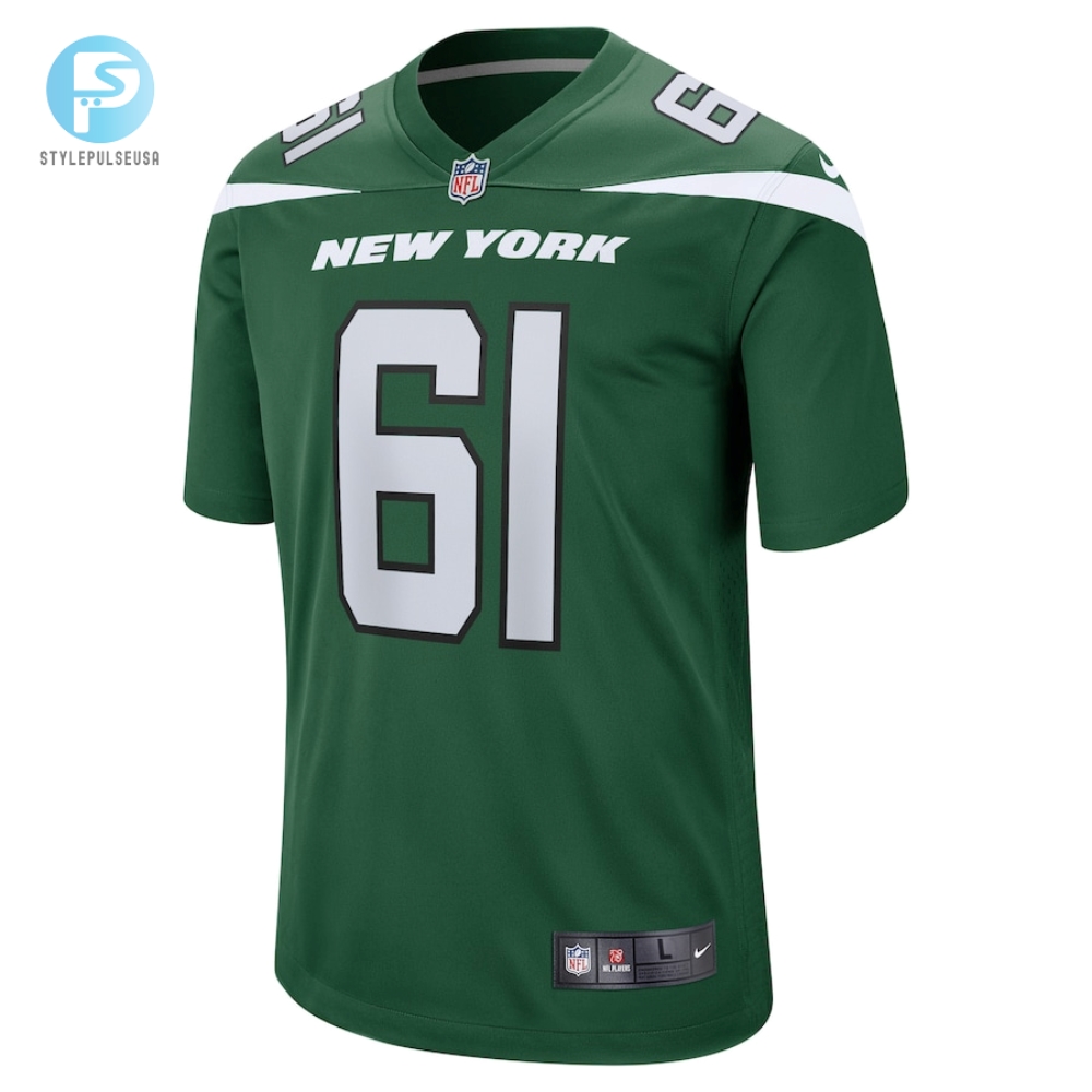Mens New York Jets Max Mitchell Nike Gotham Green Game Player Jersey 