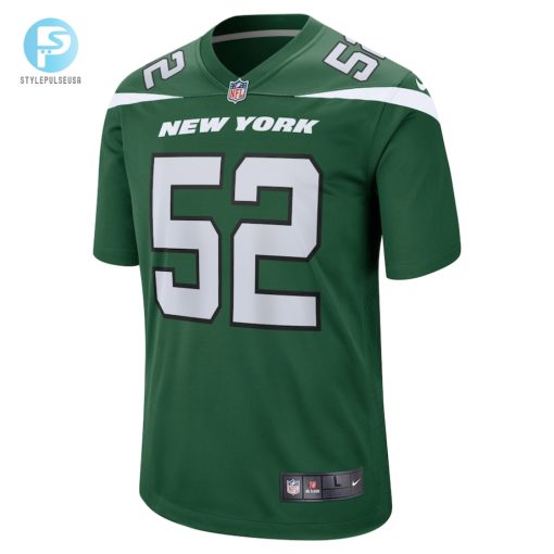 Mens New York Jets Sam Eguavoen Nike Gotham Green Game Jersey stylepulseusa 1 1