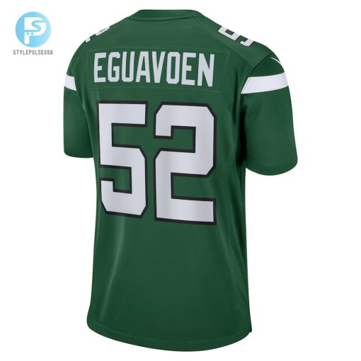 Mens New York Jets Sam Eguavoen Nike Gotham Green Game Jersey stylepulseusa 1 2
