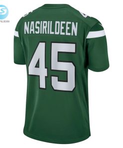 Mens New York Jets Hamsah Nasirildeen Nike Gotham Green Game Jersey stylepulseusa 1 2