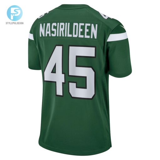 Mens New York Jets Hamsah Nasirildeen Nike Gotham Green Game Jersey stylepulseusa 1 2
