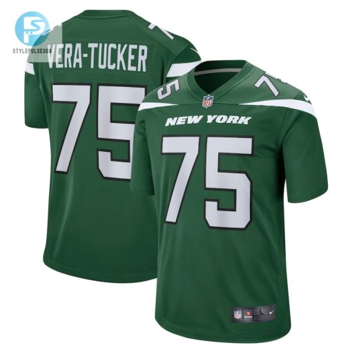 Mens New York Jets Alijah Veratucker Nike Gotham Green Game Player Jersey stylepulseusa 1