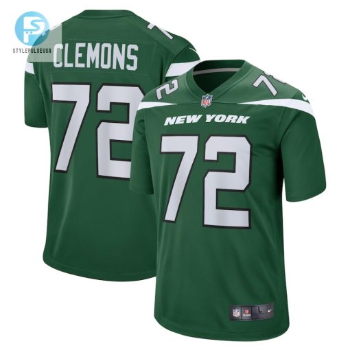 Mens New York Jets Micheal Clemons Nike Gotham Green Game Player Jersey stylepulseusa 1