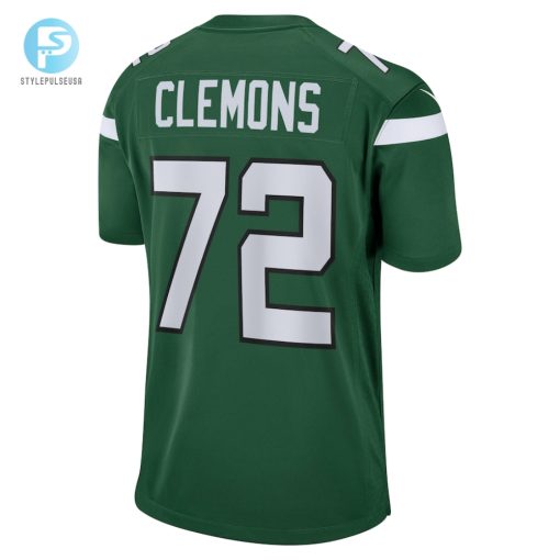 Mens New York Jets Micheal Clemons Nike Gotham Green Game Player Jersey stylepulseusa 1 2