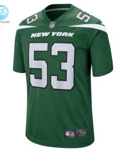 Mens New York Jets Zaire Barnes Nike Gotham Green Game Jersey stylepulseusa 1 1