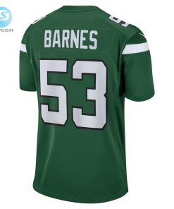 Mens New York Jets Zaire Barnes Nike Gotham Green Game Jersey stylepulseusa 1 2