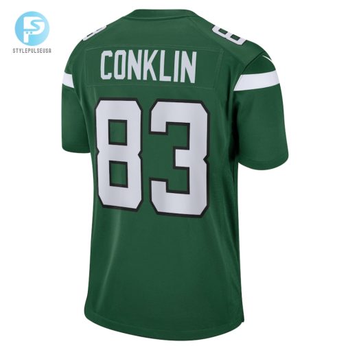Mens New York Jets Tyler Conklin Nike Gotham Green Game Jersey stylepulseusa 1 2