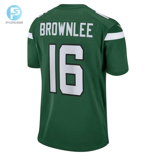 Mens New York Jets Jason Brownlee Nike Gotham Green Game Jersey stylepulseusa 1 2