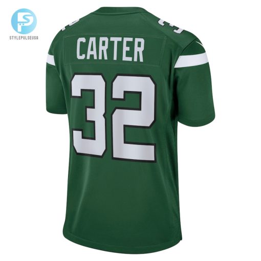Mens New York Jets Michael Carter Nike Gotham Green Game Jersey stylepulseusa 1 2