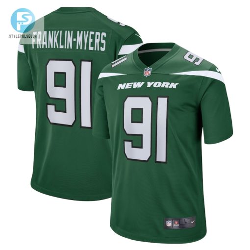 Mens New York Jets John Franklinmyers Nike Gotham Green Game Jersey stylepulseusa 1