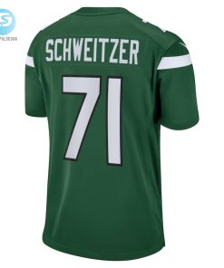 Mens New York Jets Wes Schweitzer Nike Green Game Jersey stylepulseusa 1 2