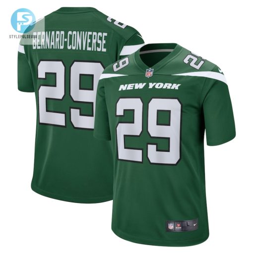 Mens New York Jets Jarrick Bernard Converse Nike Gotham Green Game Jersey stylepulseusa 1