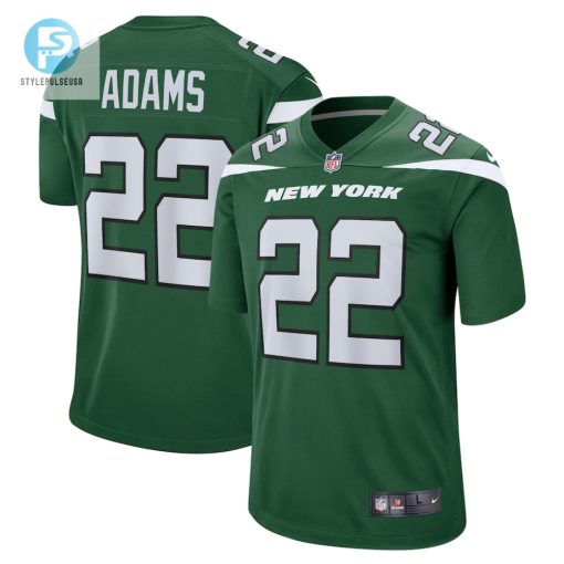 Mens New York Jets Tony Adams Nike Gotham Green Game Player Jersey stylepulseusa 1