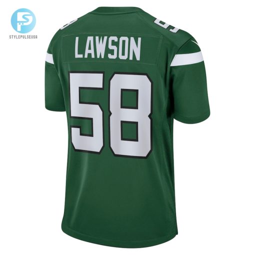 Mens New York Jets Carl Lawson Nike Gotham Green Game Jersey stylepulseusa 1 2