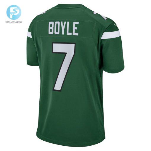 Mens New York Jets Tim Boyle Nike Gotham Green Game Jersey stylepulseusa 1 2