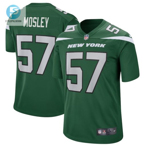 Mens New York Jets C.J. Mosley Nike Gotham Green Game Player Jersey stylepulseusa 1