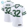 Mens New York Jets Michael Carter Nike White Legacy Player Game Jersey stylepulseusa 1
