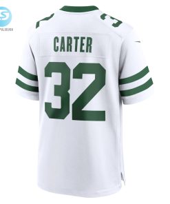 Mens New York Jets Michael Carter Nike White Legacy Player Game Jersey stylepulseusa 1 2