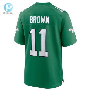 Mens Philadelphia Eagles A.J. Brown Nike Kelly Green Alternate Game Player Jersey stylepulseusa 1 2