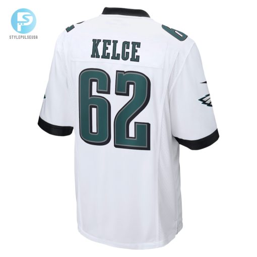 Mens Philadelphia Eagles Jason Kelce Nike White Game Jersey stylepulseusa 1 2