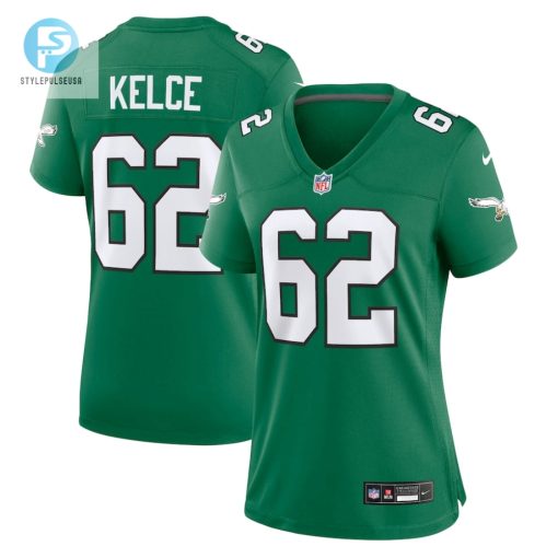 Womens Philadelphia Eagles Jason Kelce Nike Kelly Green Player Jersey stylepulseusa 1