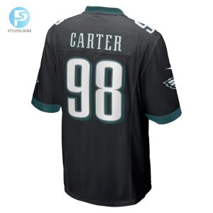 Mens Philadelphia Eagles Jalen Carter Nike Black Alternate Team Game Jersey stylepulseusa 1 2