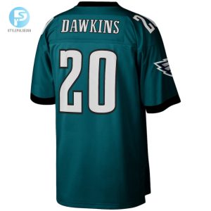 Mens Philadelphia Eagles Brian Dawkins Mitchell Ness Green Legacy Replica Jersey stylepulseusa 1 2