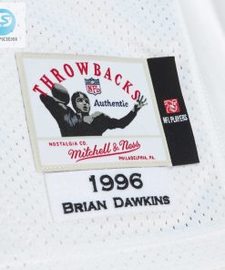 Mens Philadelphia Eagles 1996 Brian Dawkins Mitchell Ness White Authentic Throwback Retired Player Jersey stylepulseusa 1 4