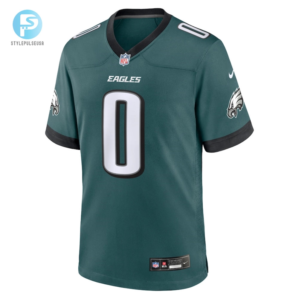 Mens Philadelphia Eagles Bryce Huff Nike Midnight Green Game Player Jersey 