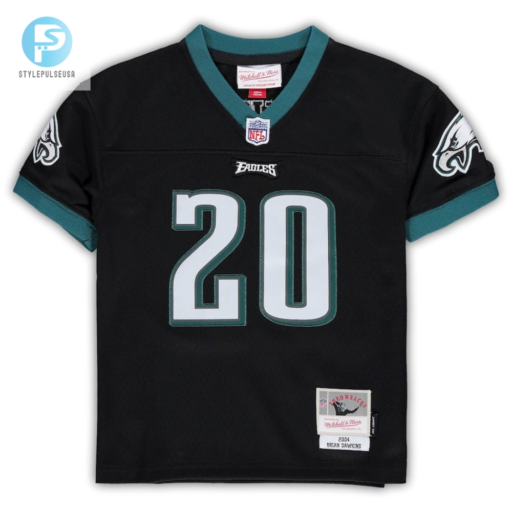 Preschool Philadelphia Eagles Brian Dawkins Mitchell  Ness Black Retired Legacy Jersey 