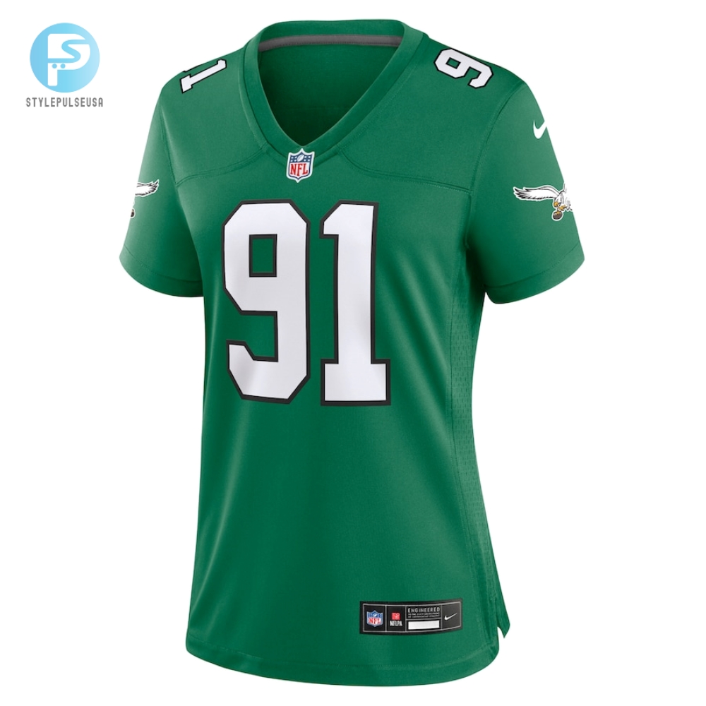 Womens Philadelphia Eagles Fletcher Cox Nike Kelly Green Alternate Game Jersey 