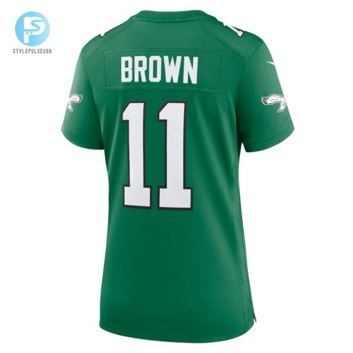 Womens Philadelphia Eagles A.J. Brown Nike Kelly Green Player Jersey stylepulseusa 1 2