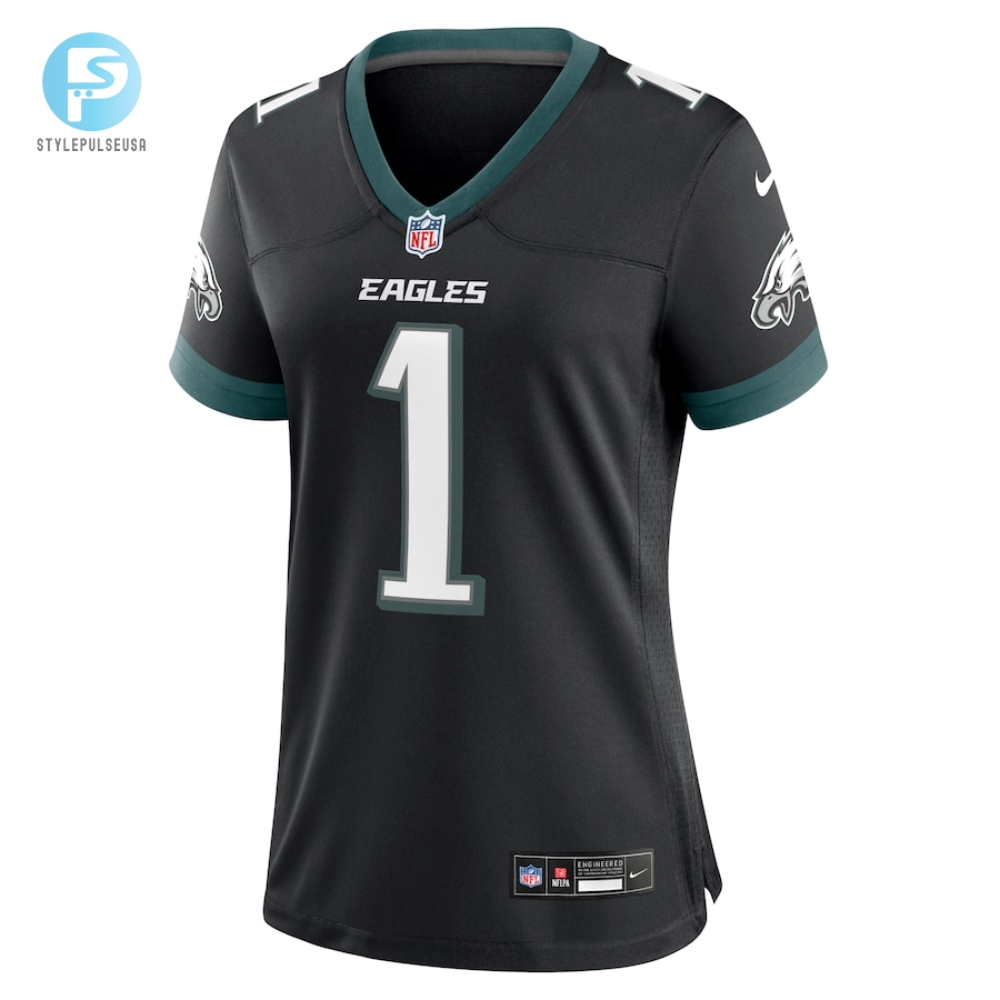 Womens Philadelphia Eagles Jalen Hurts Nike Black Alternate Game Jersey 