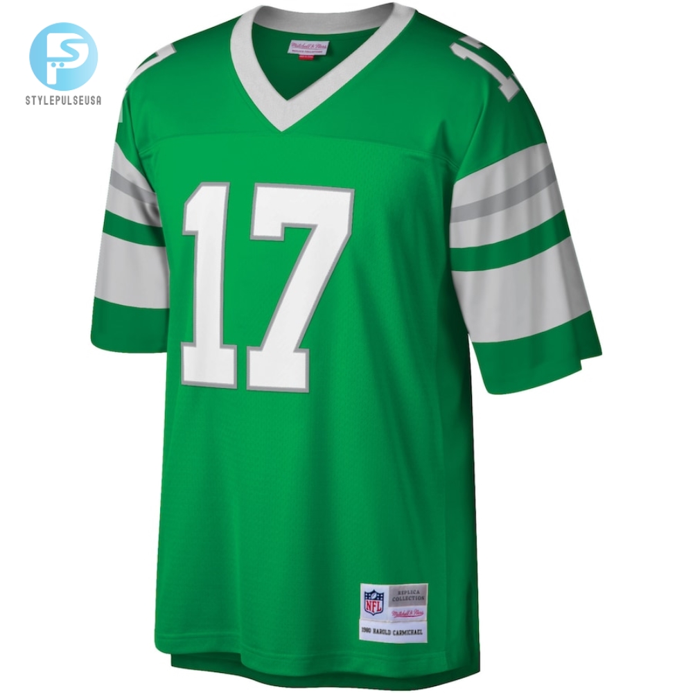 Mens Philadelphia Eagles Harold Carmichael Mitchell  Ness Kelly Green Legacy Replica Jersey 