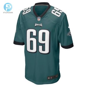 Mens Philadelphia Eagles Landon Dickerson Nike Midnight Green Game Player Jersey stylepulseusa 1 1