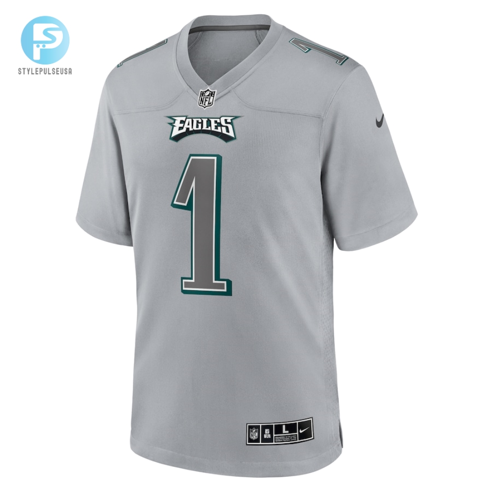 Mens Philadelphia Eagles Jalen Hurts Nike Gray Atmosphere Fashion Game Jersey 