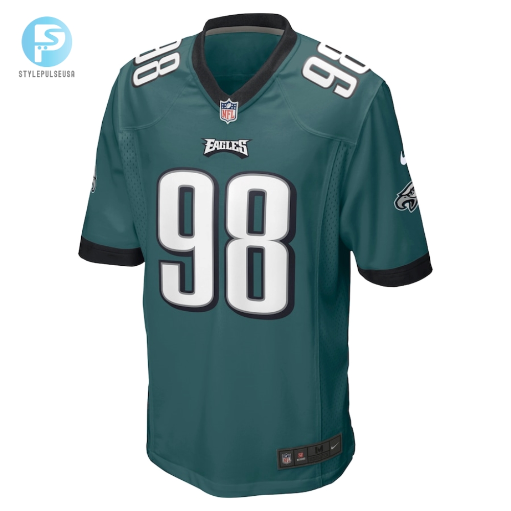 Mens Philadelphia Eagles Jalen Carter Nike Midnight Green 2023 Nfl Draft First Round Pick Game Jersey 