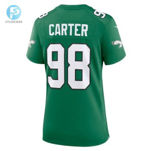 Womens Philadelphia Eagles Jalen Carter Nike Kelly Green Alternate Game Jersey stylepulseusa 1 2